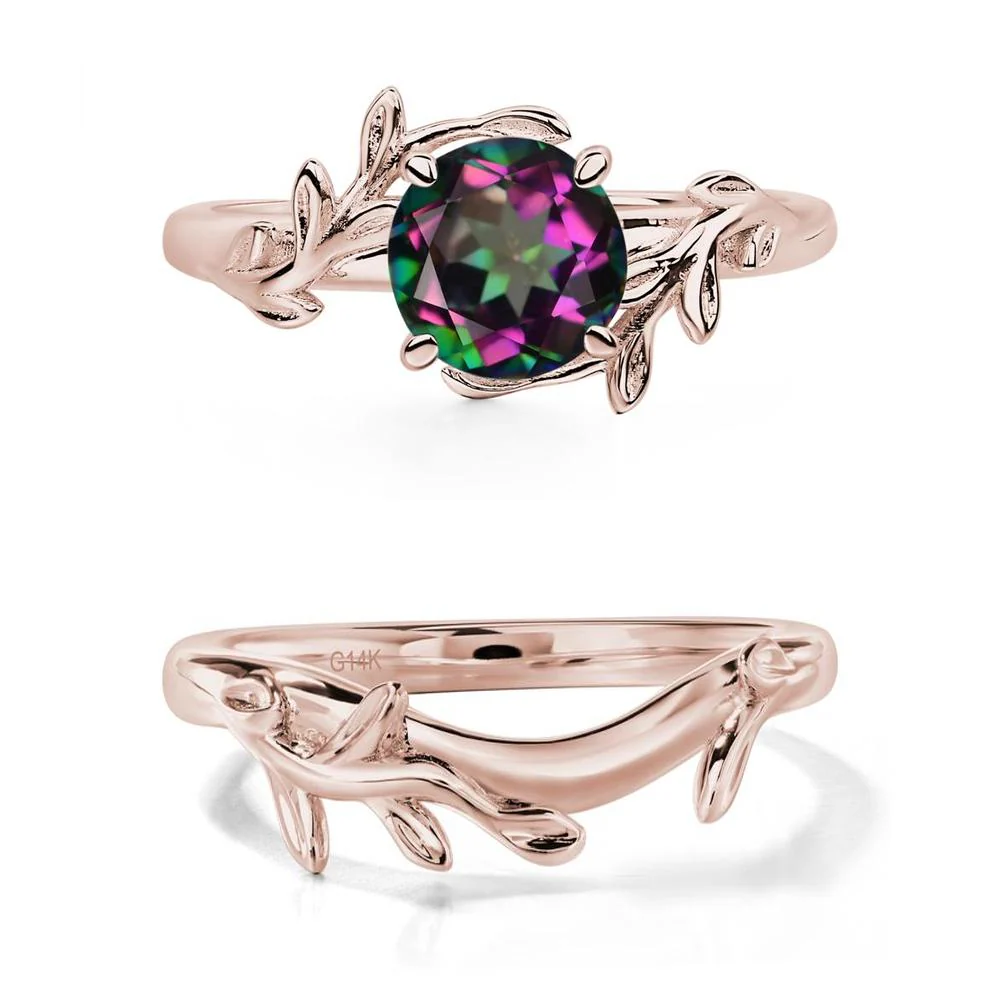 Mystic Topaz Vine Engagement Ring - Image 11