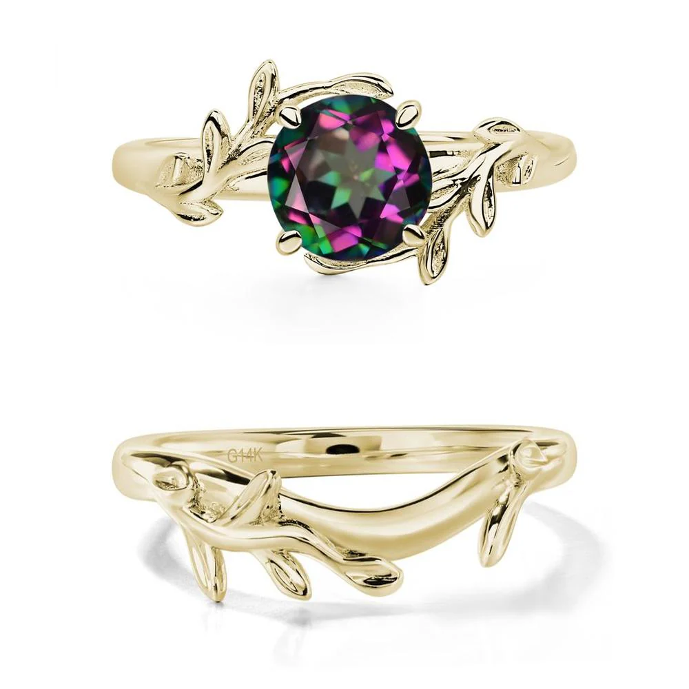Mystic Topaz Vine Engagement Ring - Image 15