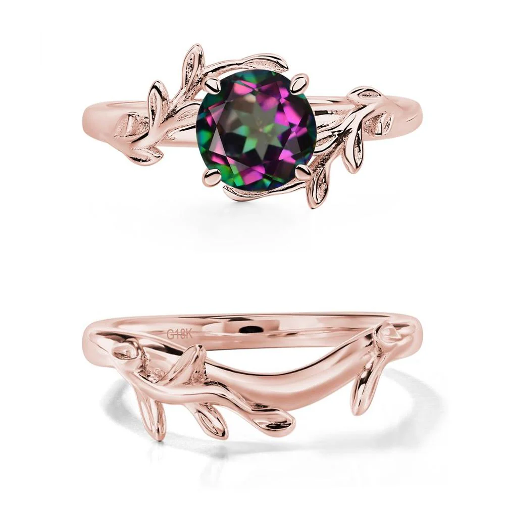 Mystic Topaz Vine Engagement Ring - Image 17