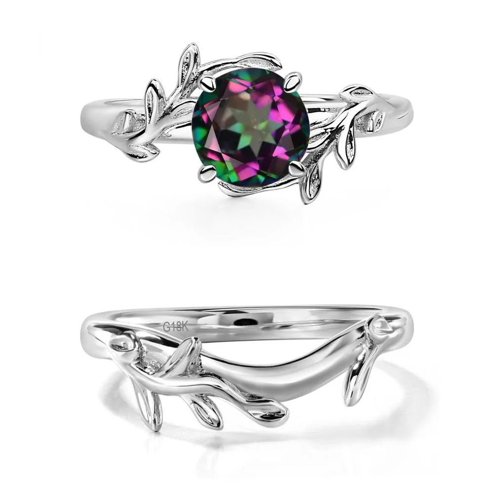 Mystic Topaz Vine Engagement Ring - Image 19