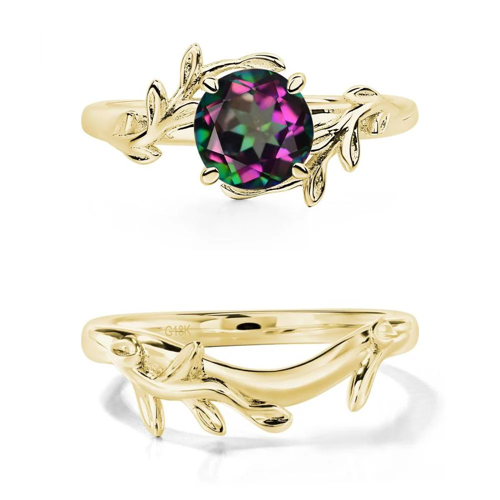 Mystic Topaz Vine Engagement Ring - Image 21