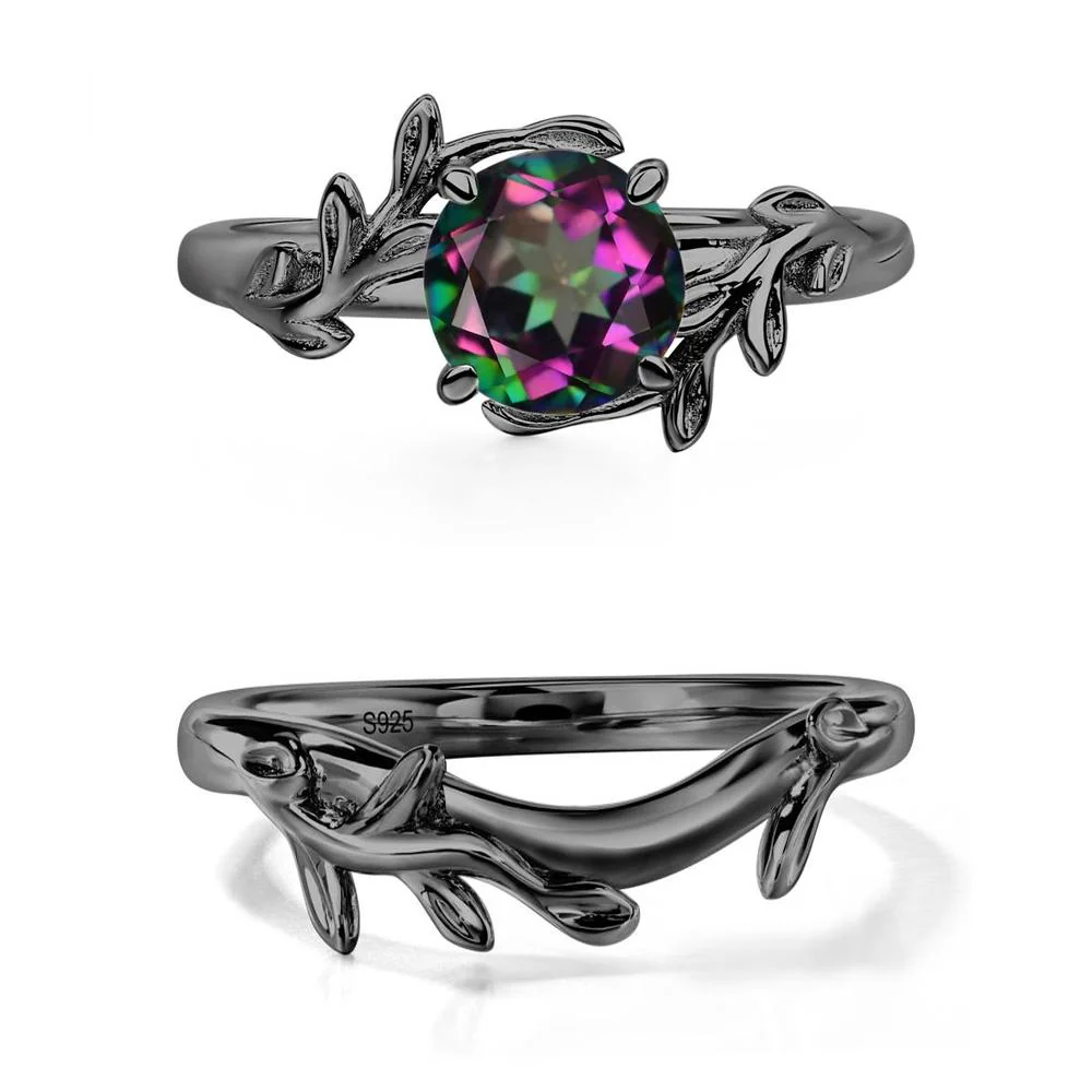 Mystic Topaz Vine Engagement Ring - Image 23