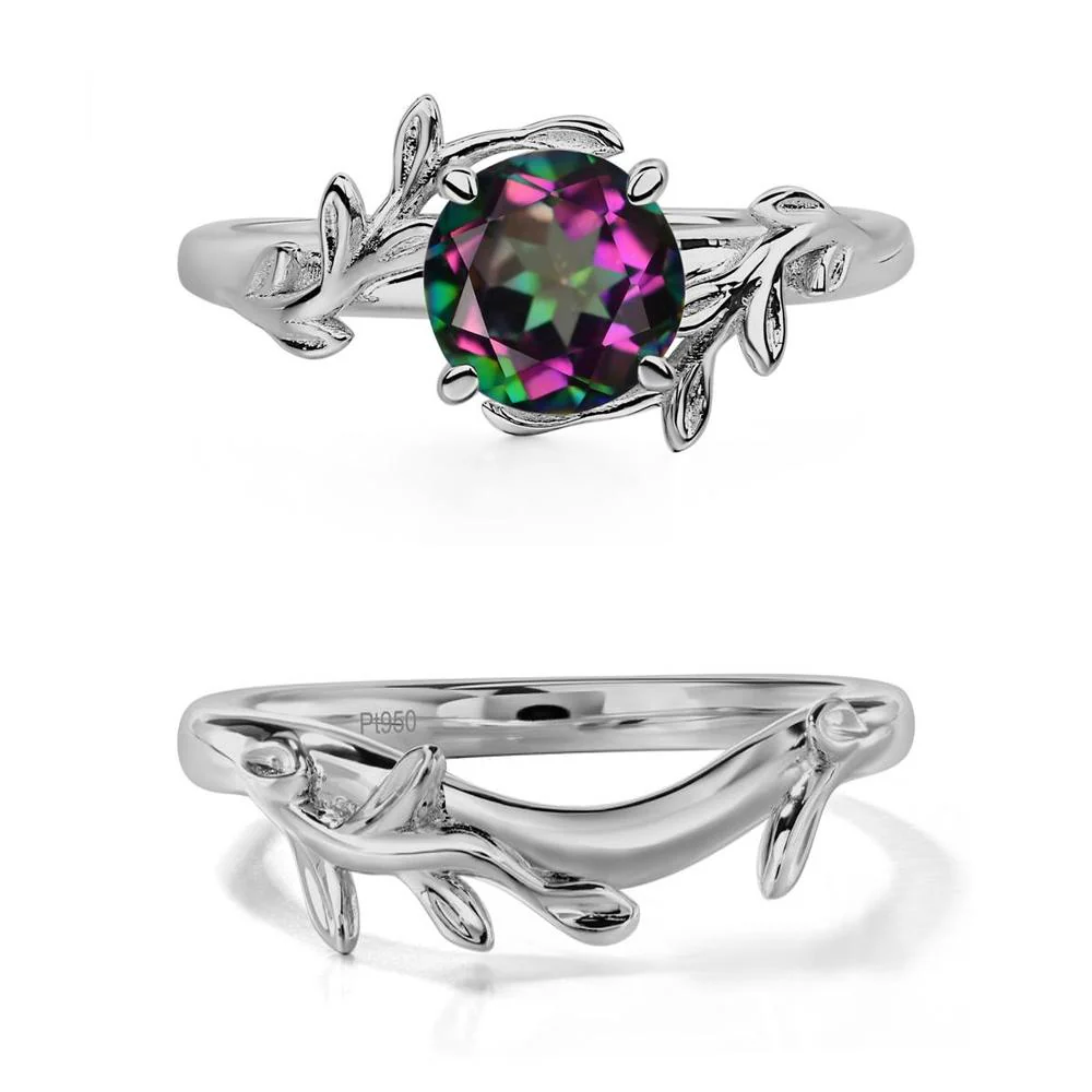 Mystic Topaz Vine Engagement Ring - Image 25