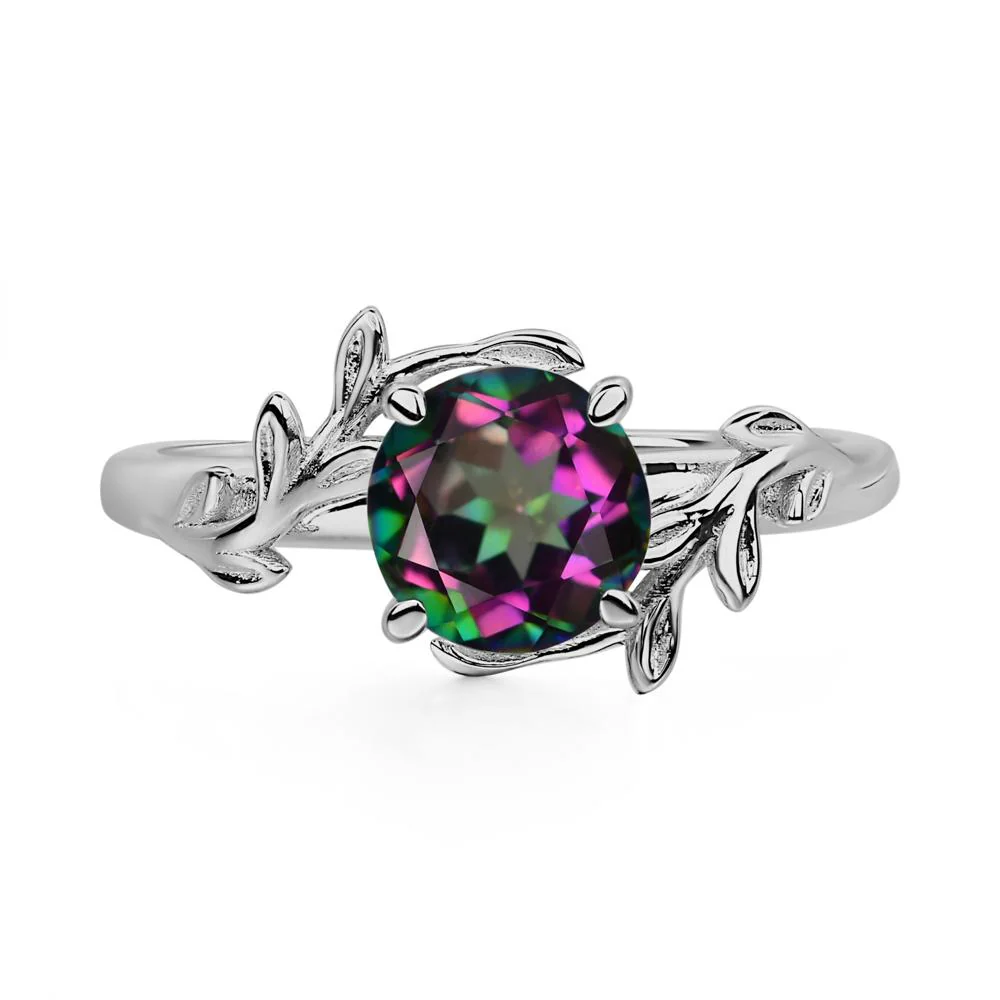 Mystic Topaz Vine Engagement Ring - Image 4