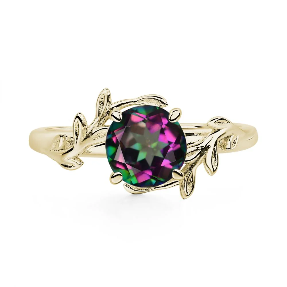 Mystic Topaz Vine Engagement Ring - Image 7