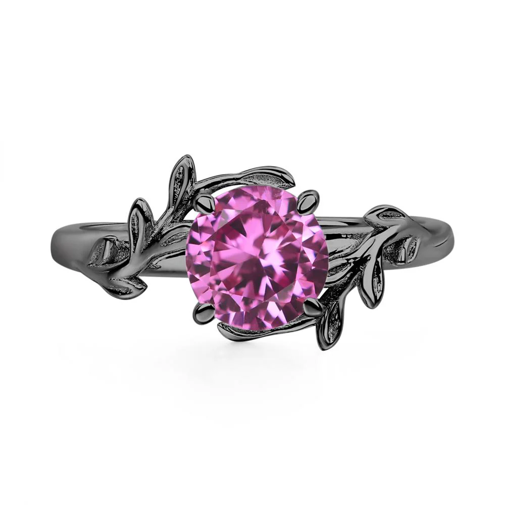 Pink Sapphire Vine Engagement Ring - Image 3