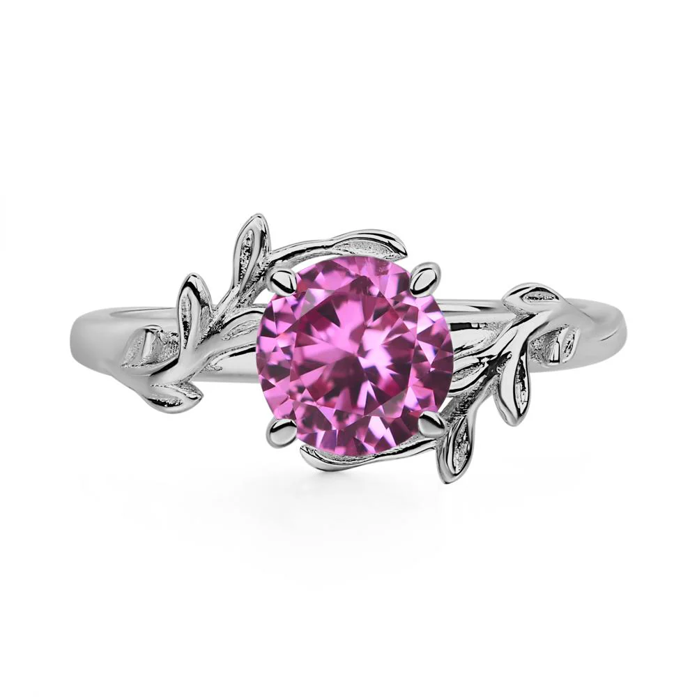 Pink Sapphire Vine Engagement Ring - Image 5