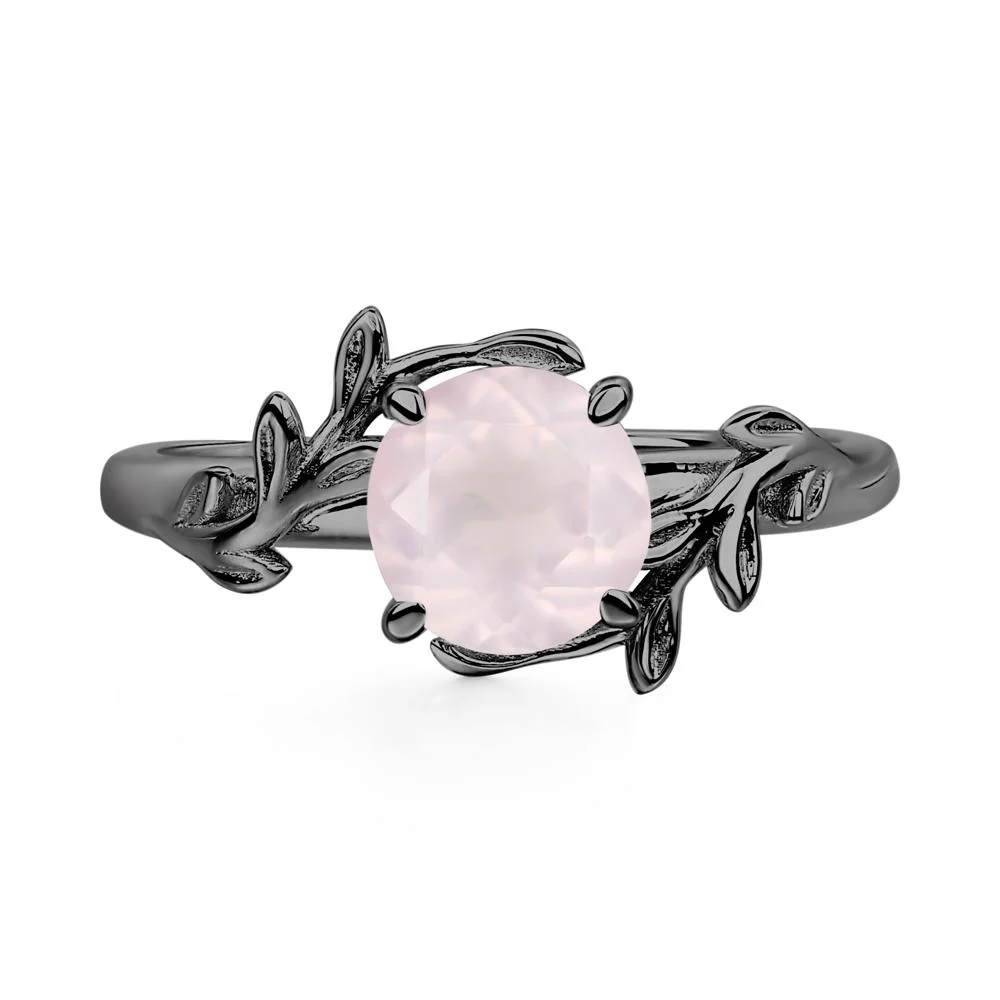Rose Quartz Leaf and Vine Ring - Image 2