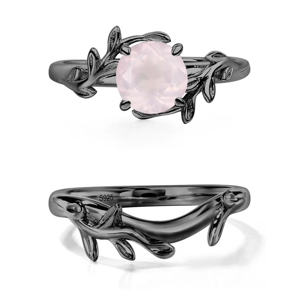 Rose Quartz Leaf and Vine Ring - Image 23