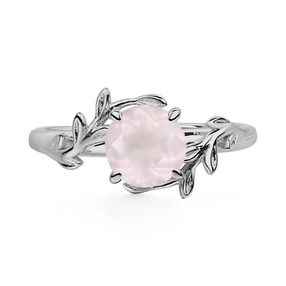 Rose Quartz Leaf and Vine Ring - Image 8