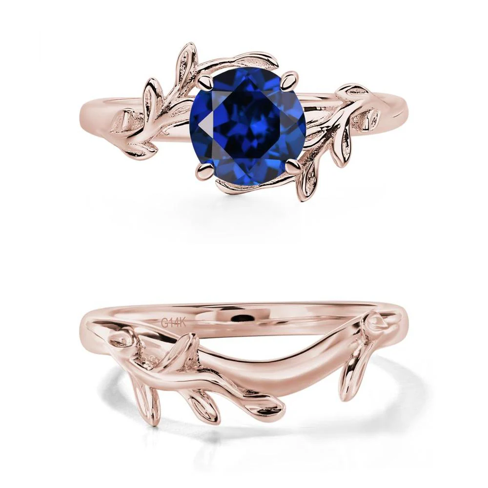 Sapphire Leaf and Vine Ring - Image 11