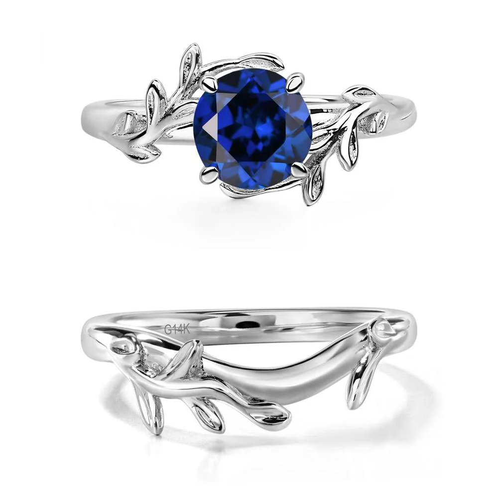 Sapphire Leaf and Vine Ring - Image 13