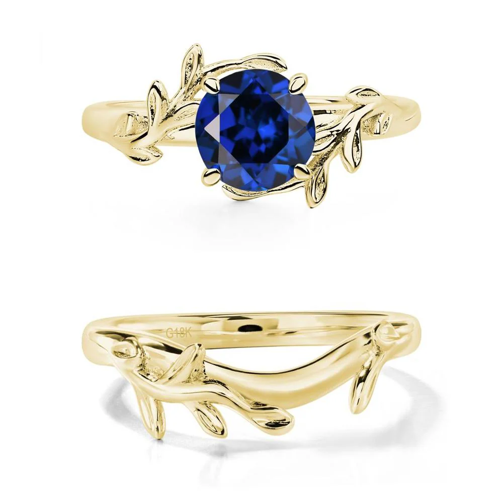 Sapphire Leaf and Vine Ring - Image 21