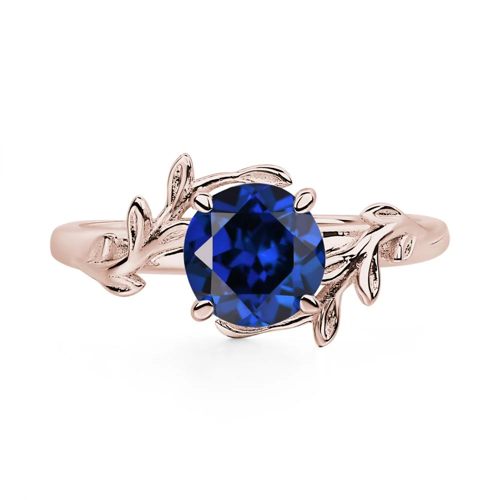 Sapphire Leaf and Vine Ring - Image 4