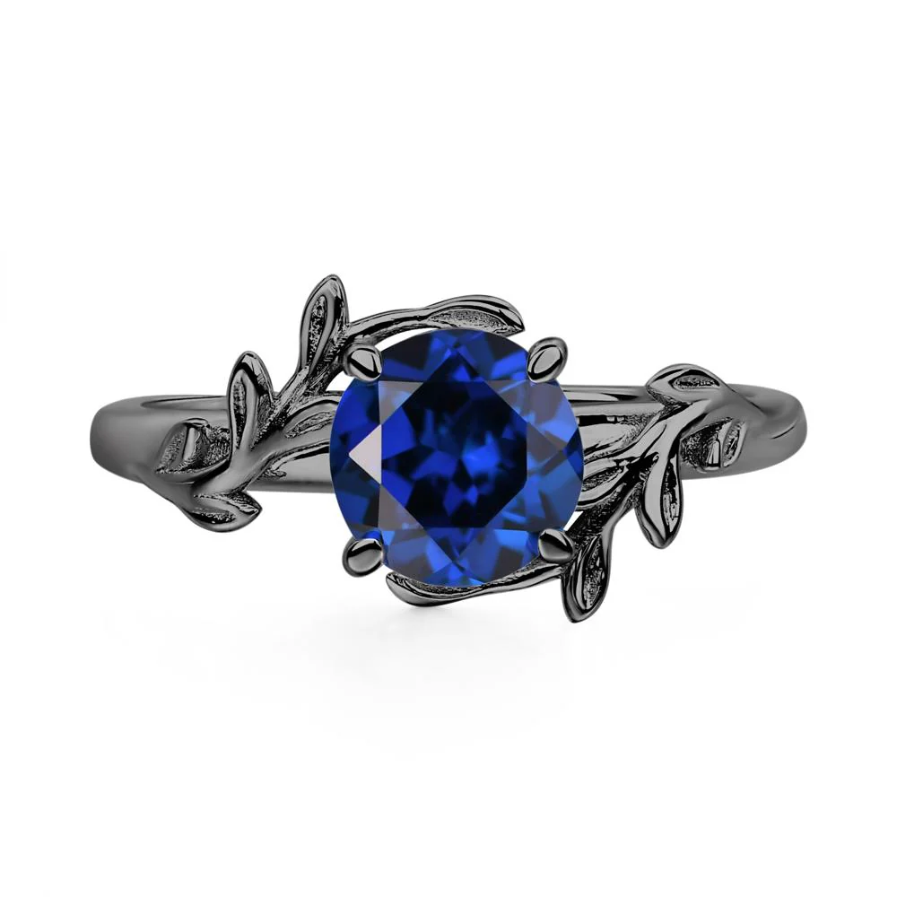 Sapphire Leaf and Vine Ring - Image 9