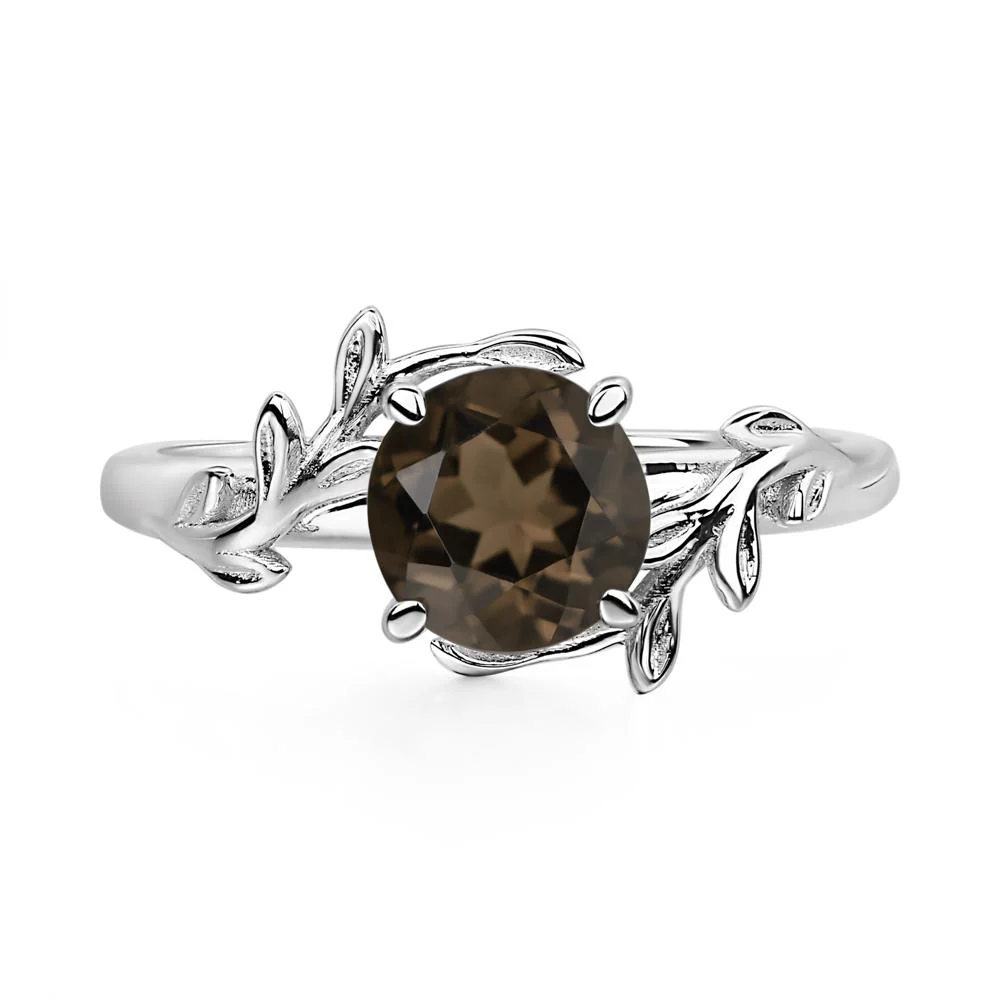 Smoky Quartz Vine Engagement Ring - Image 3