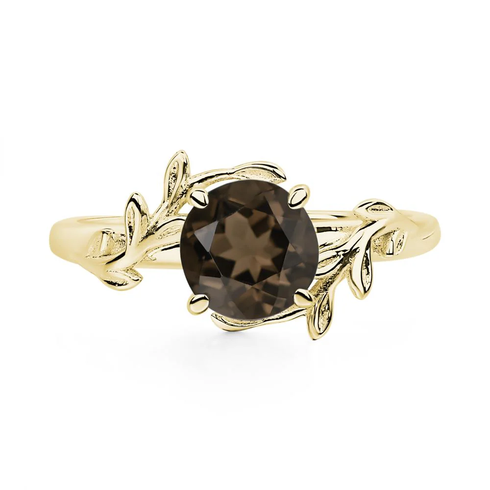 Smoky Quartz Vine Engagement Ring - Image 5
