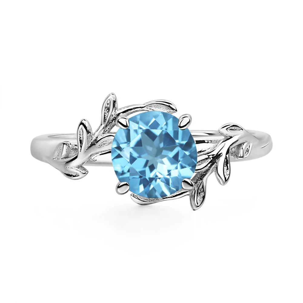 Swiss Blue Topaz Vine Ring - Image 9