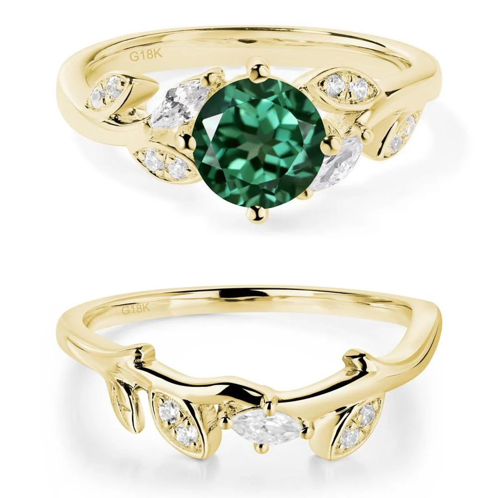 Vine Leaf Green Sapphire Engagement Ring - Image 21
