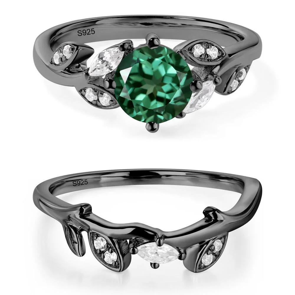 Vine Leaf Green Sapphire Engagement Ring - Image 23