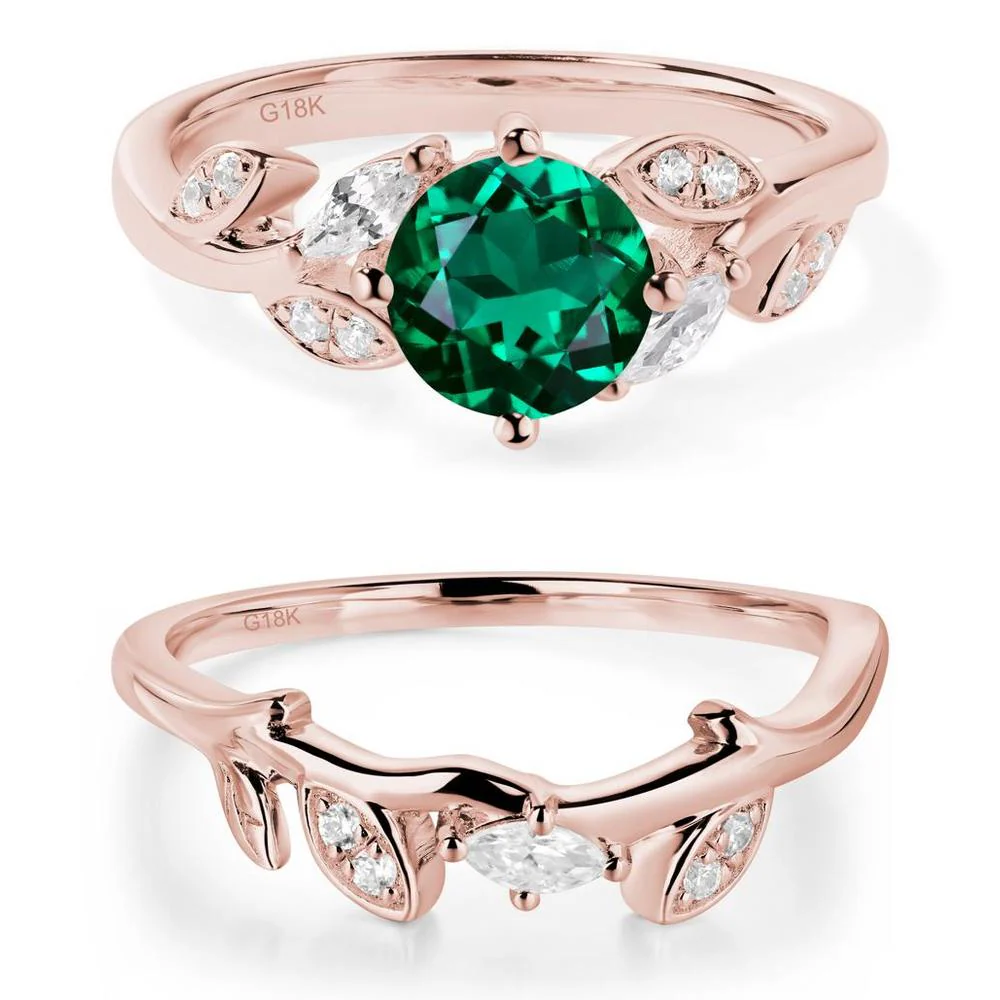Vine Leaf Emerald Engagement Ring - Image 17