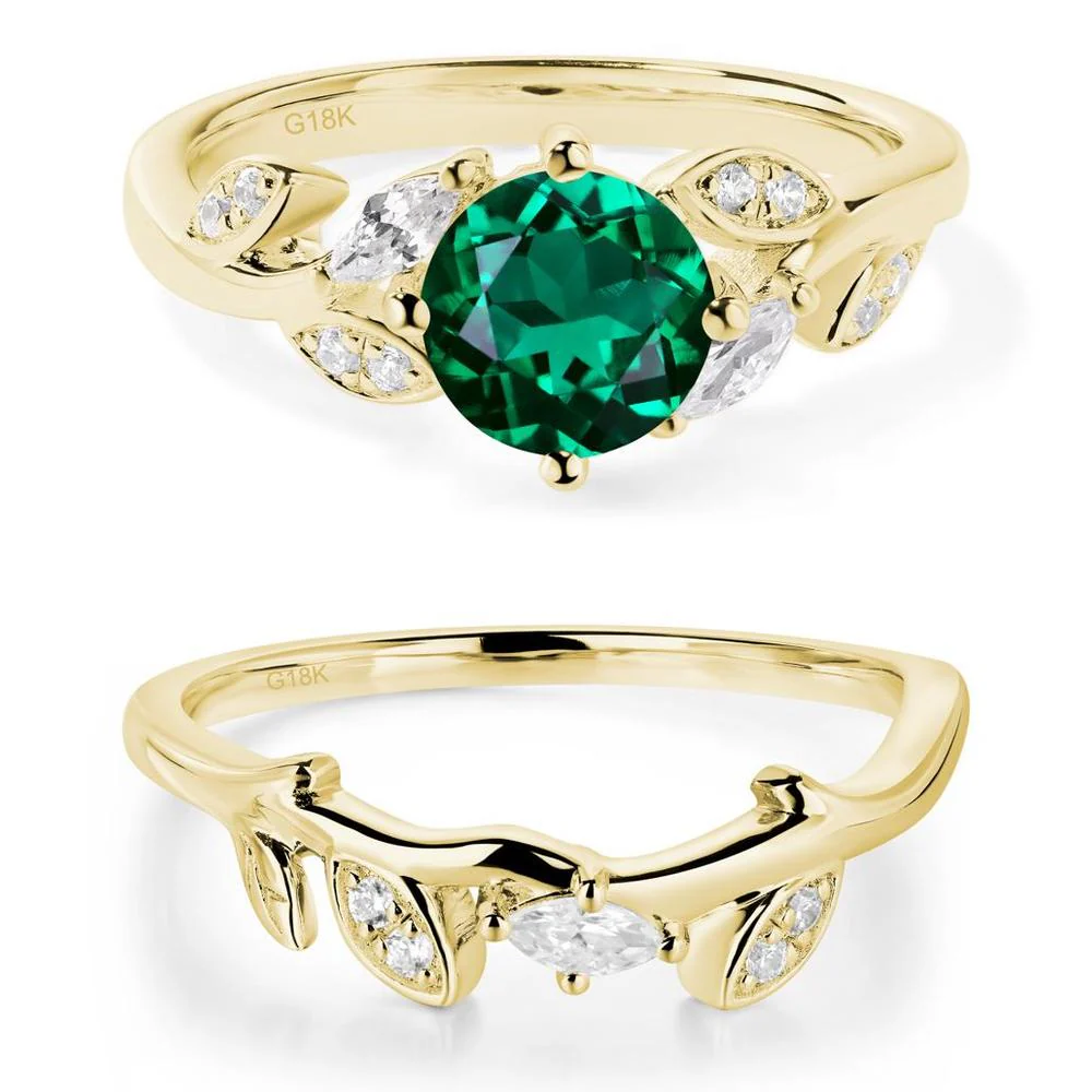 Vine Leaf Emerald Engagement Ring - Image 21
