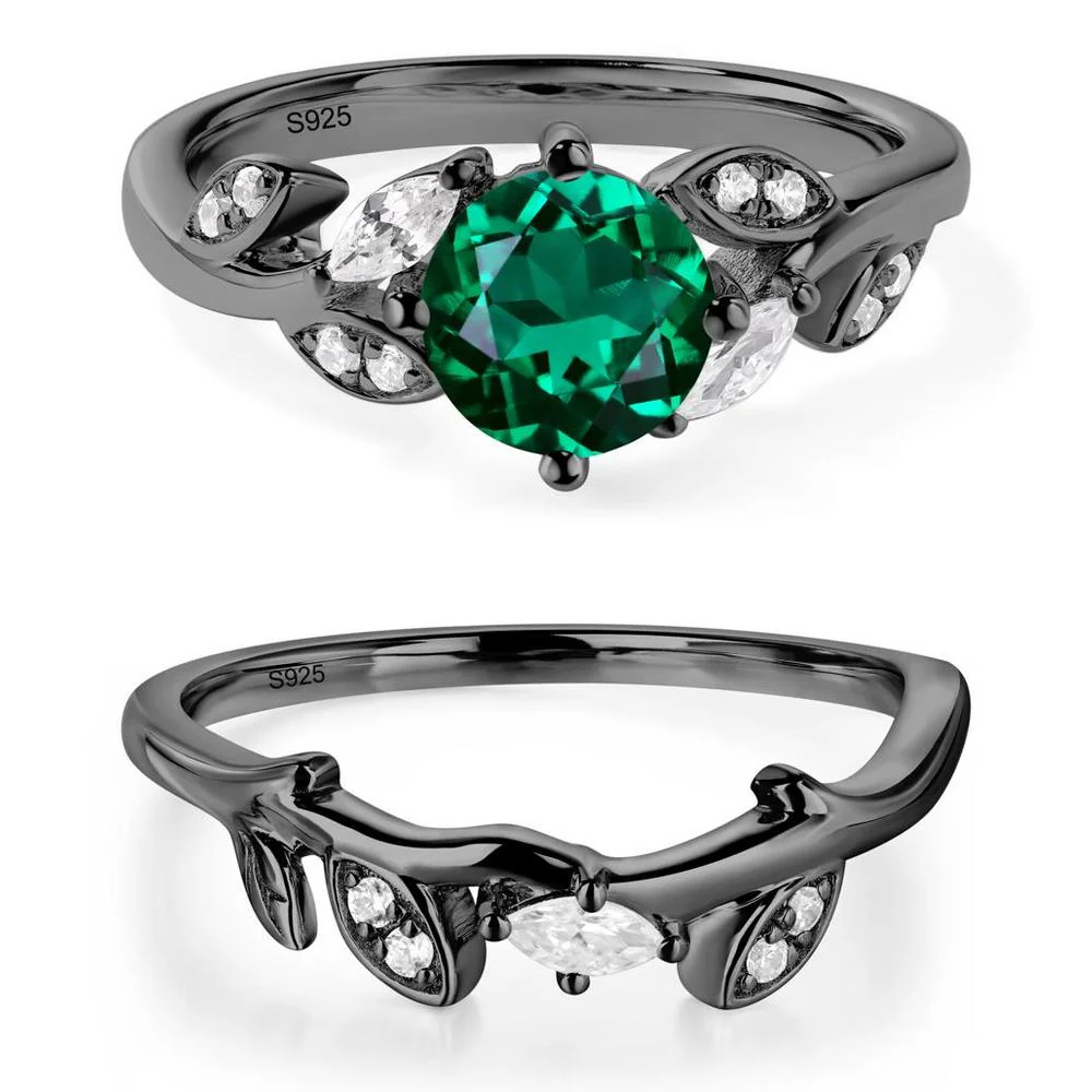Vine Leaf Emerald Engagement Ring - Image 23