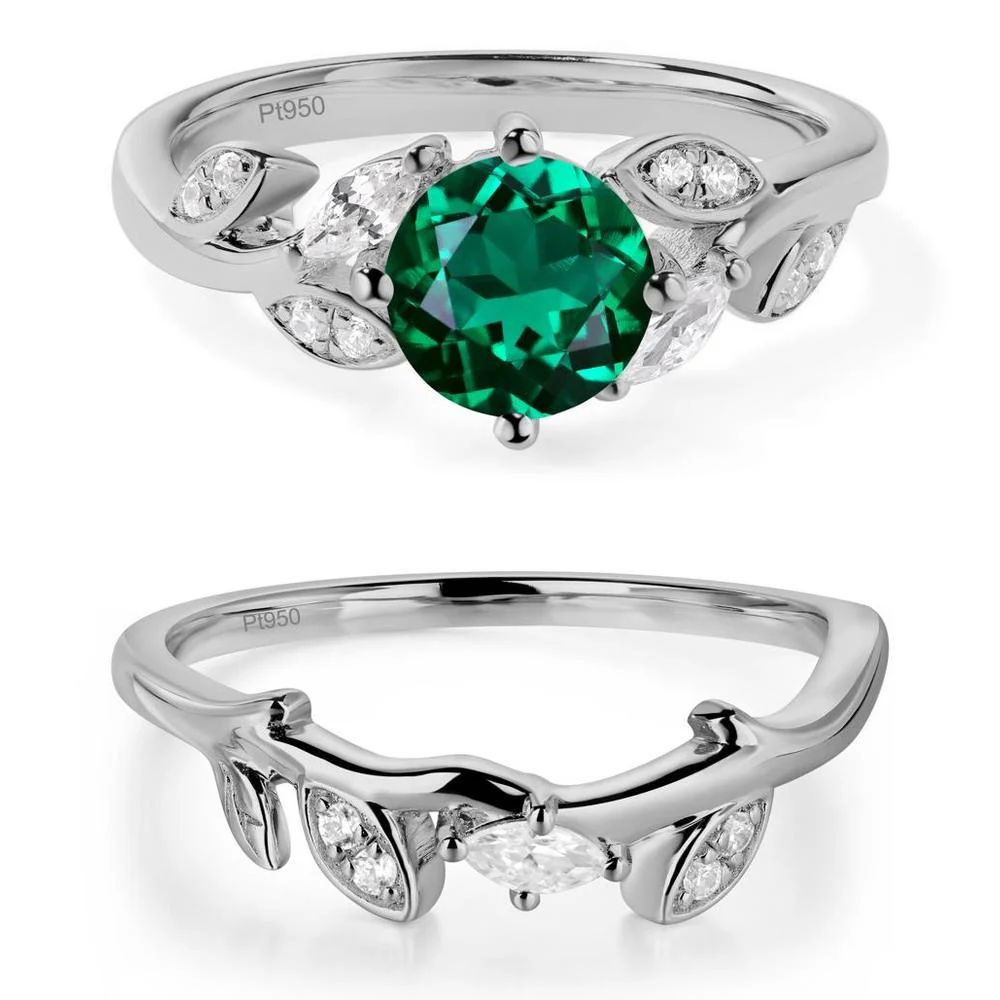Vine Leaf Emerald Engagement Ring - Image 25