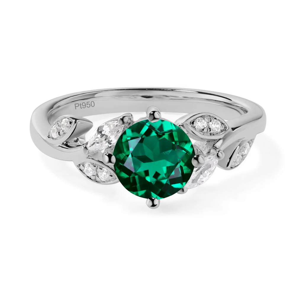 Vine Leaf Emerald Engagement Ring - Image 9