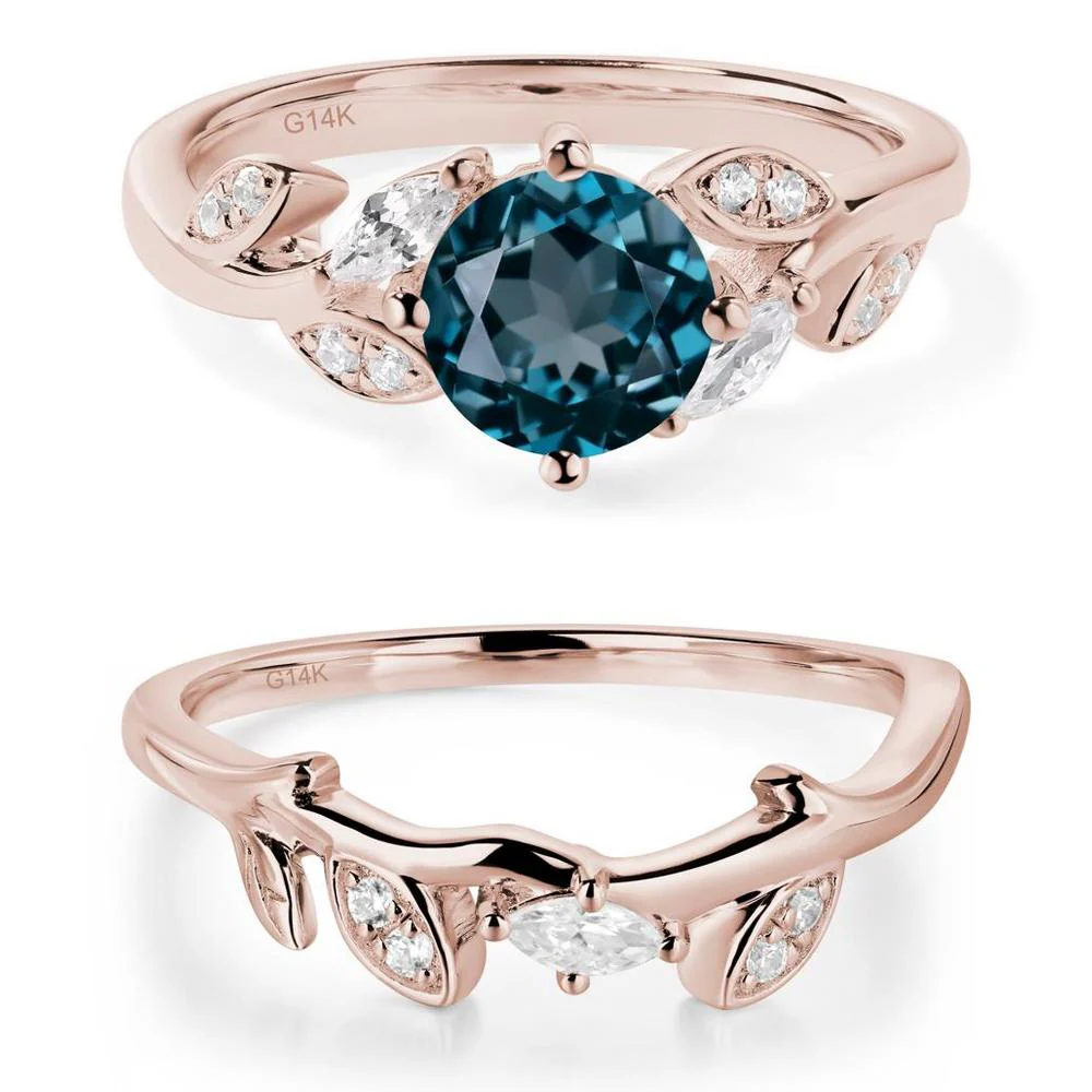 Vine Leaf London Blue Topaz Engagement Ring - Image 11