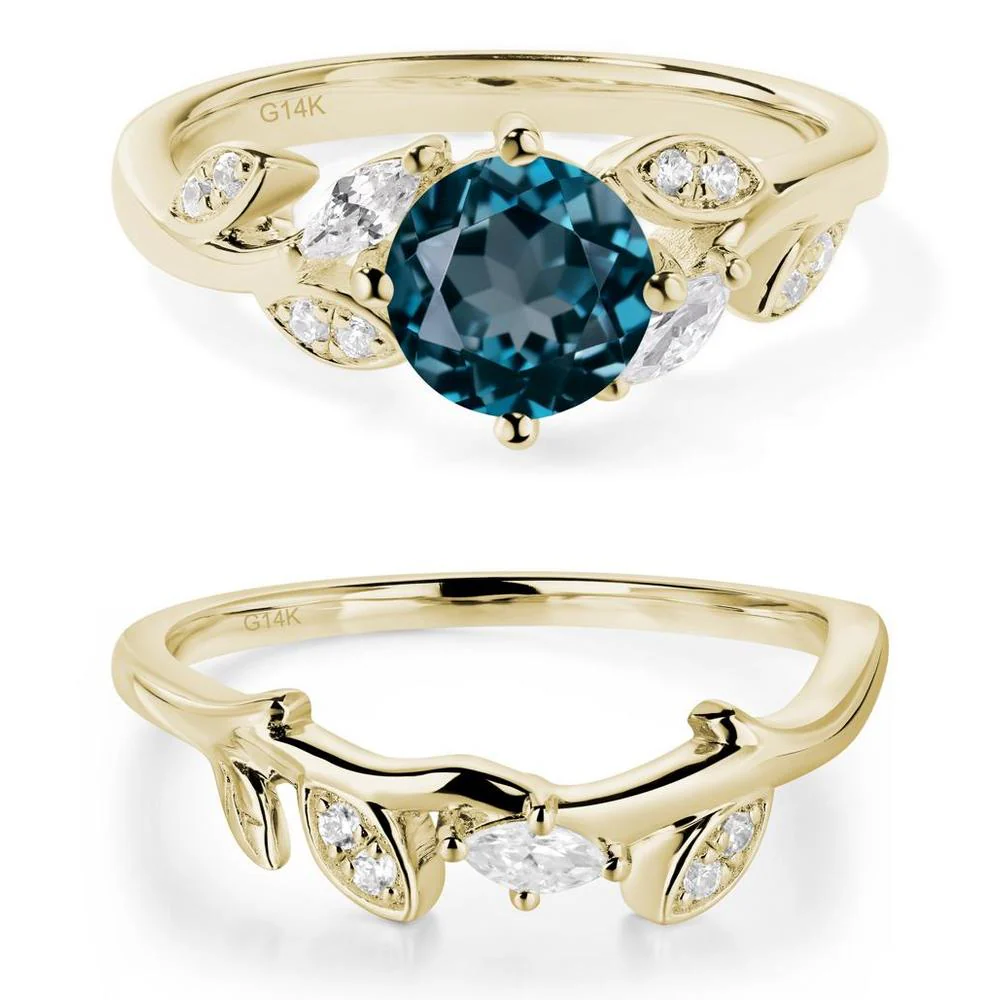 Vine Leaf London Blue Topaz Engagement Ring - Image 15