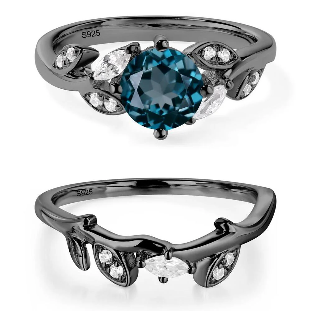 Vine Leaf London Blue Topaz Engagement Ring - Image 23