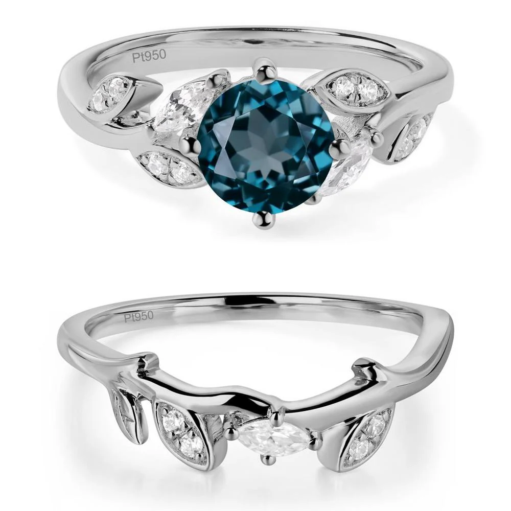 Vine Leaf London Blue Topaz Engagement Ring - Image 25