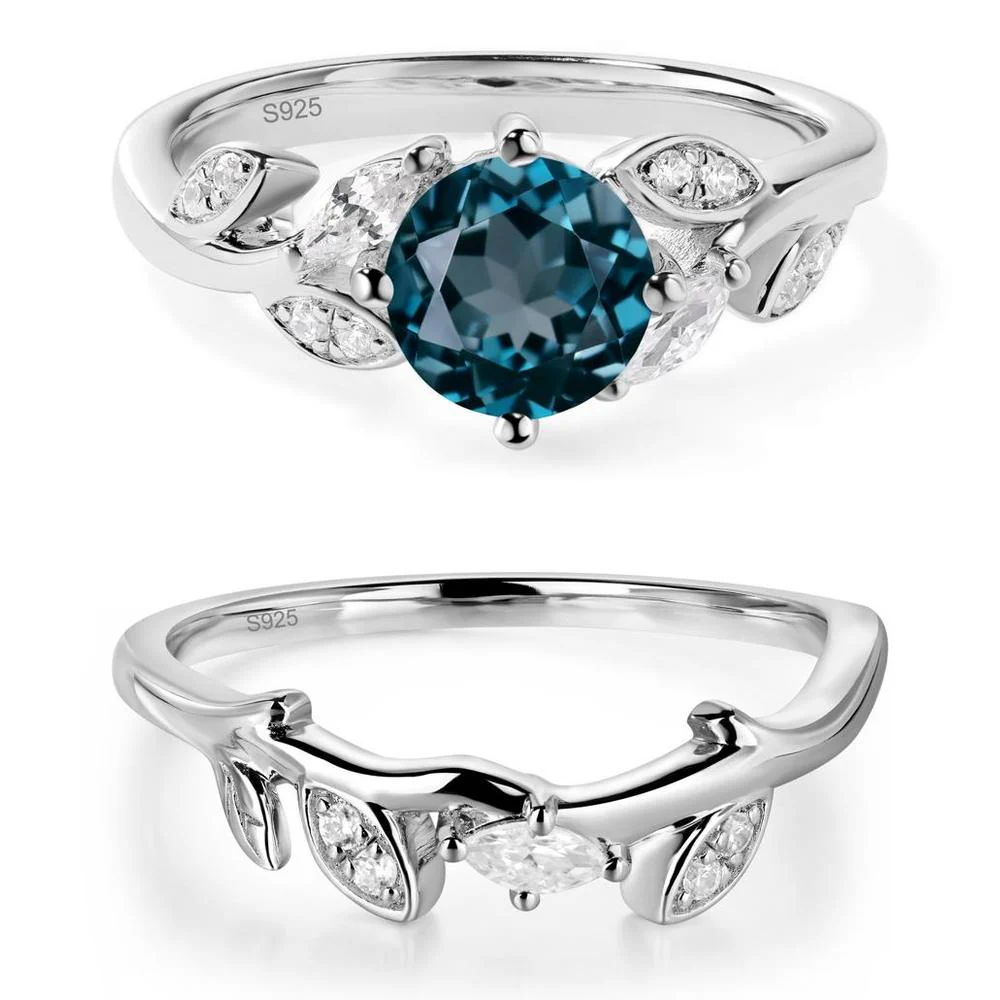 Vine Leaf London Blue Topaz Engagement Ring - Image 27