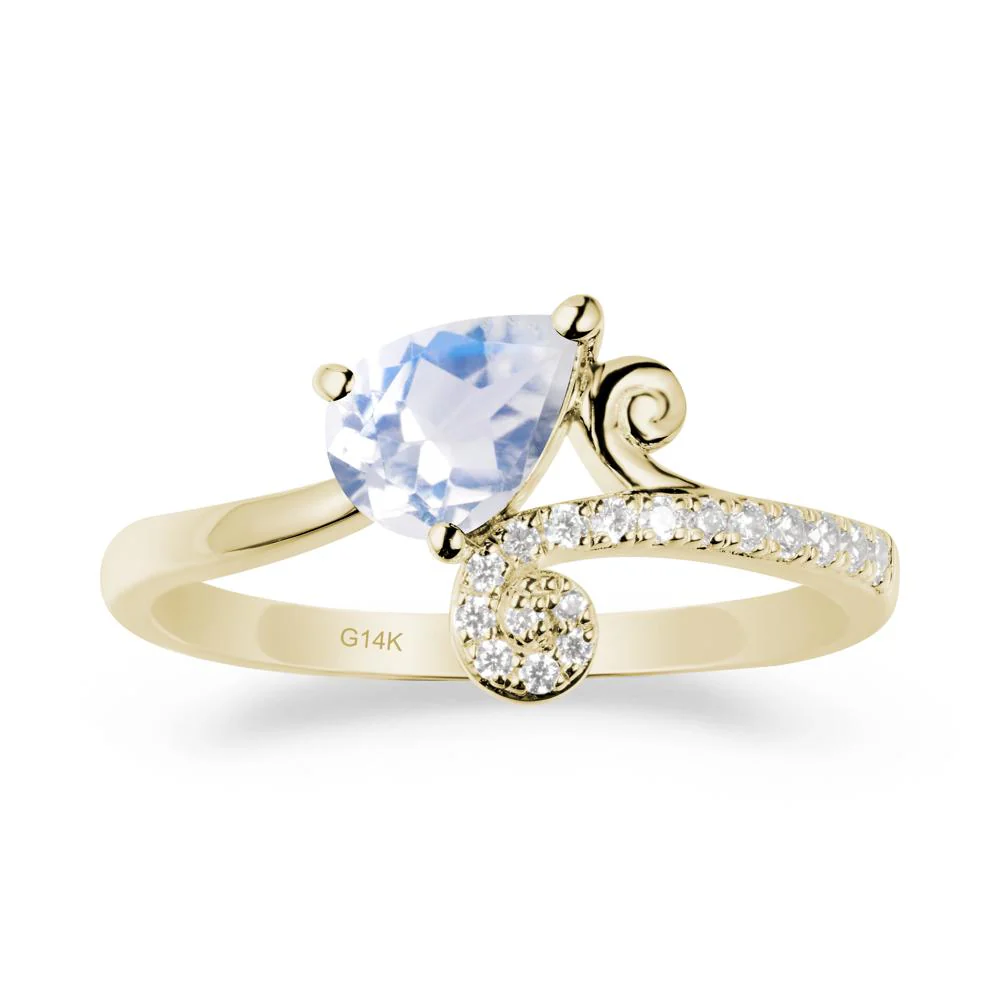 Vine Moonstone Bypass Ring - Image 4