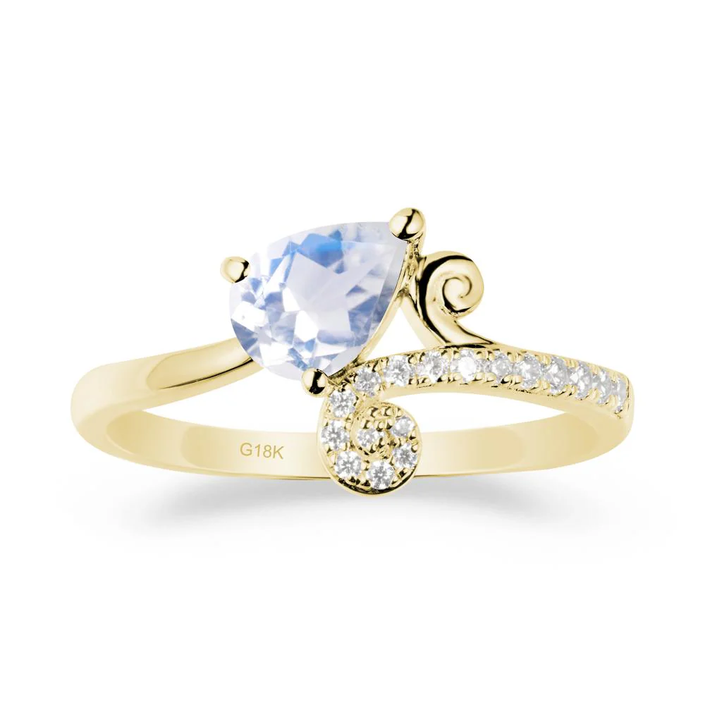 Vine Moonstone Bypass Ring - Image 7