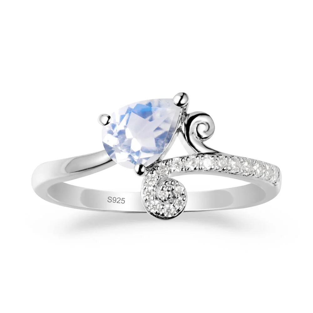 Vine Moonstone Bypass Ring - Image 9