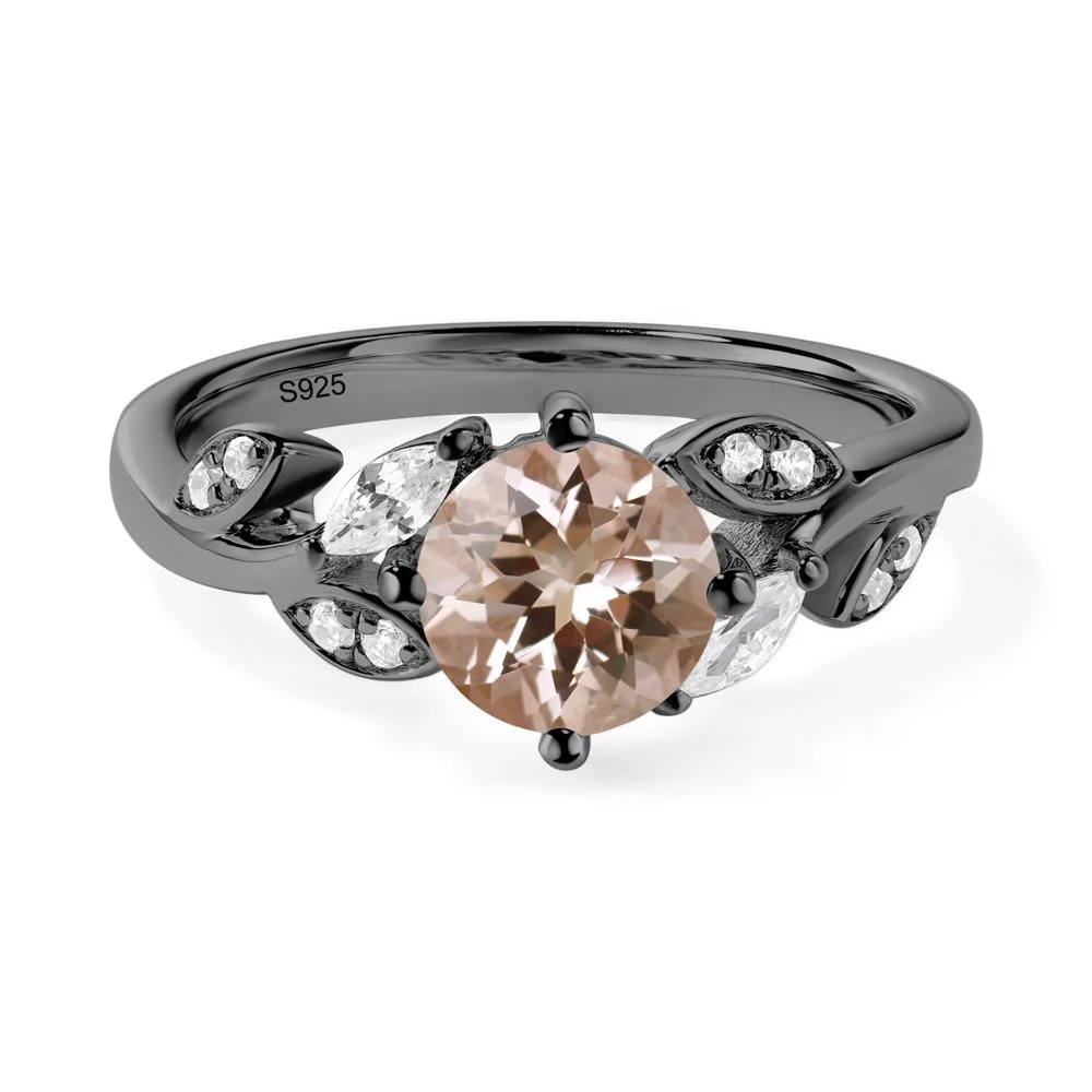 Vine Leaf Morganite Engagement Ring - Image 2