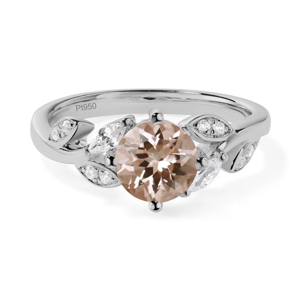 Vine Leaf Morganite Engagement Ring - Image 9