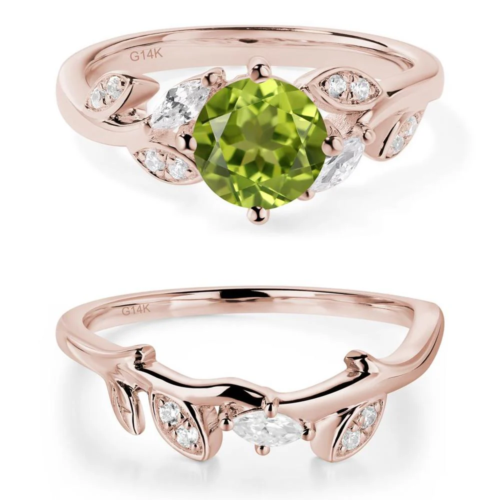 Vine Leaf Peridot Engagement Ring - Image 11