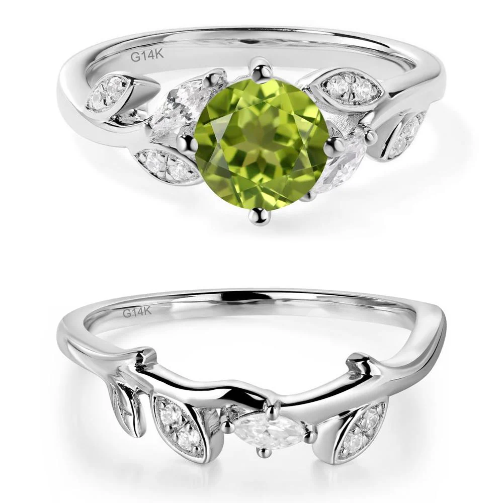 Vine Leaf Peridot Engagement Ring - Image 13