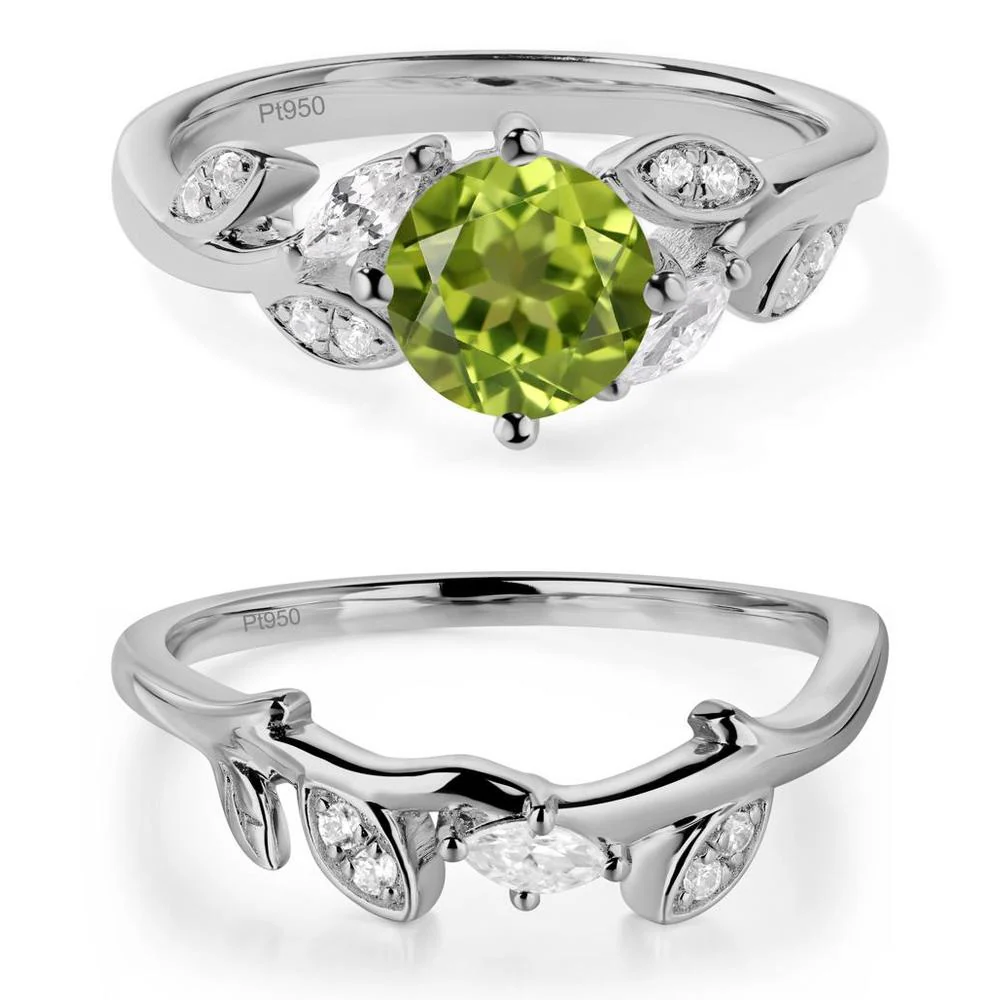 Vine Leaf Peridot Engagement Ring - Image 25