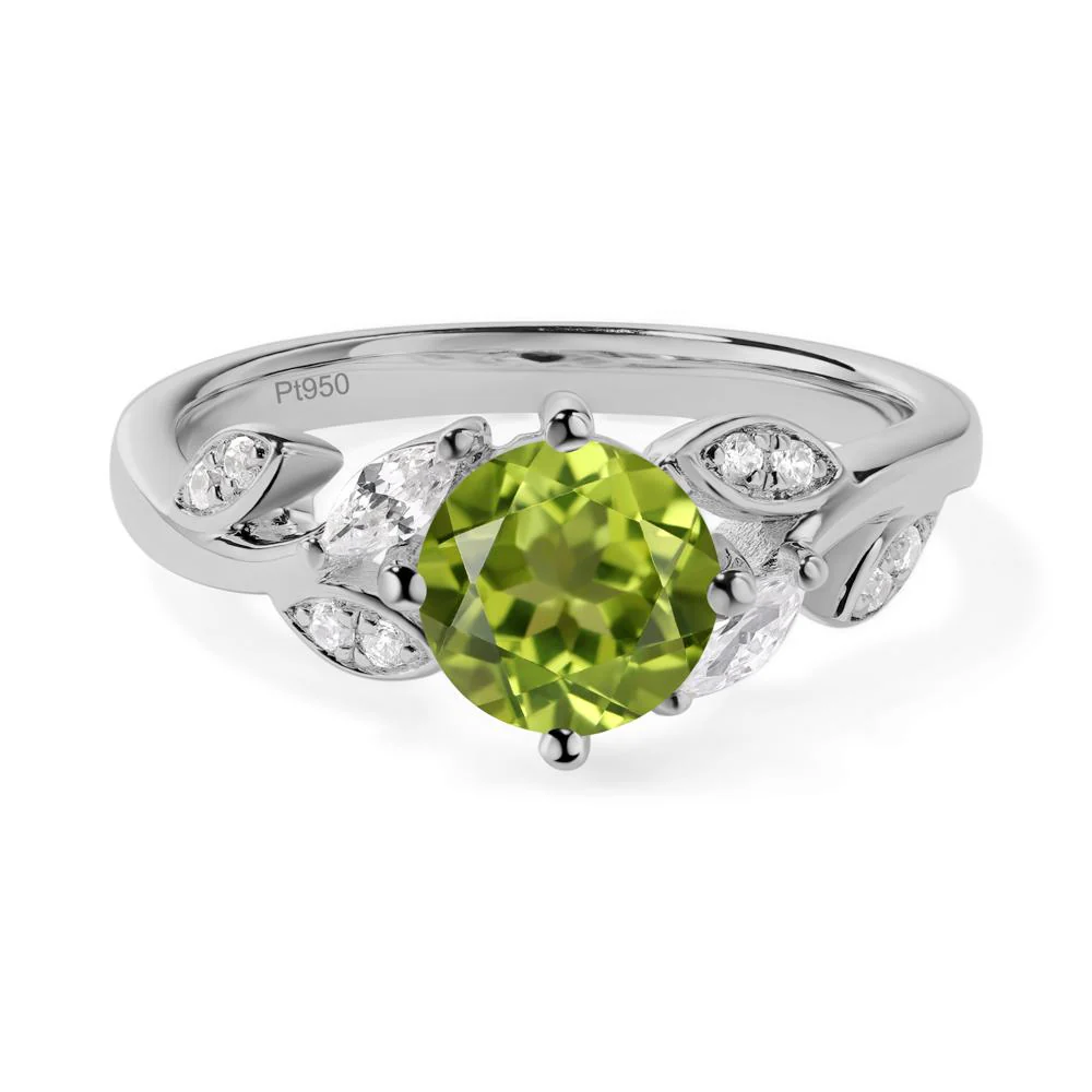 Vine Leaf Peridot Engagement Ring - Image 9