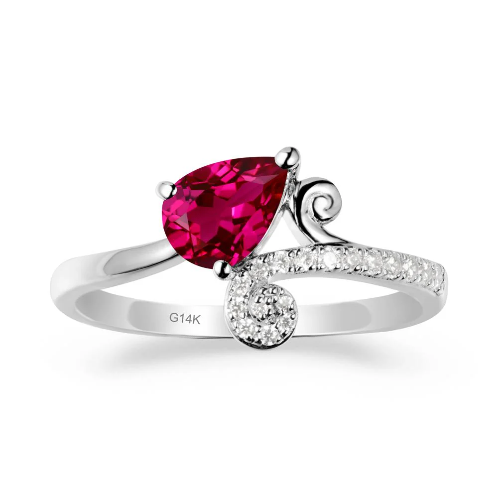 Vine Ruby Bypass Ring - Image 3