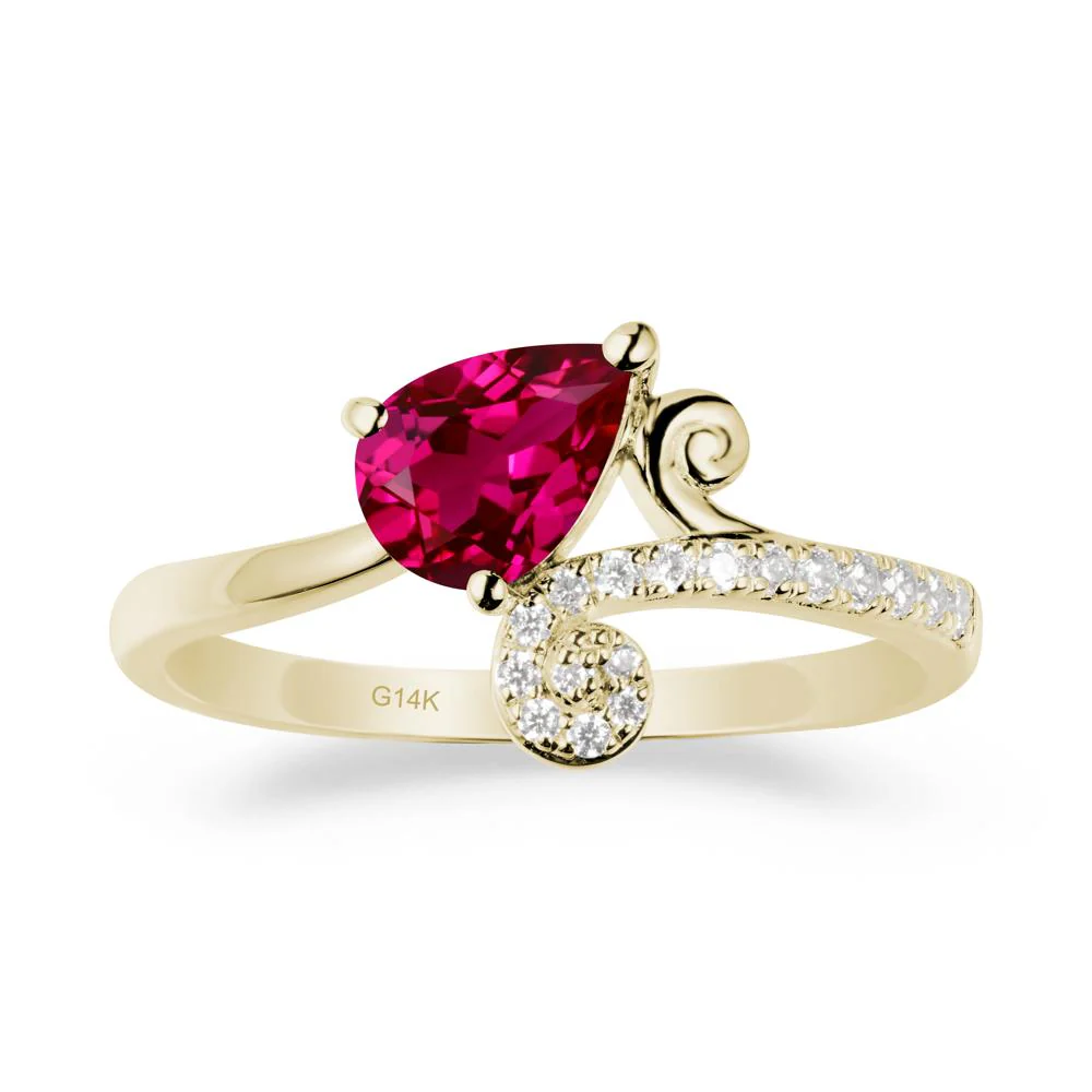 Vine Ruby Bypass Ring - Image 4