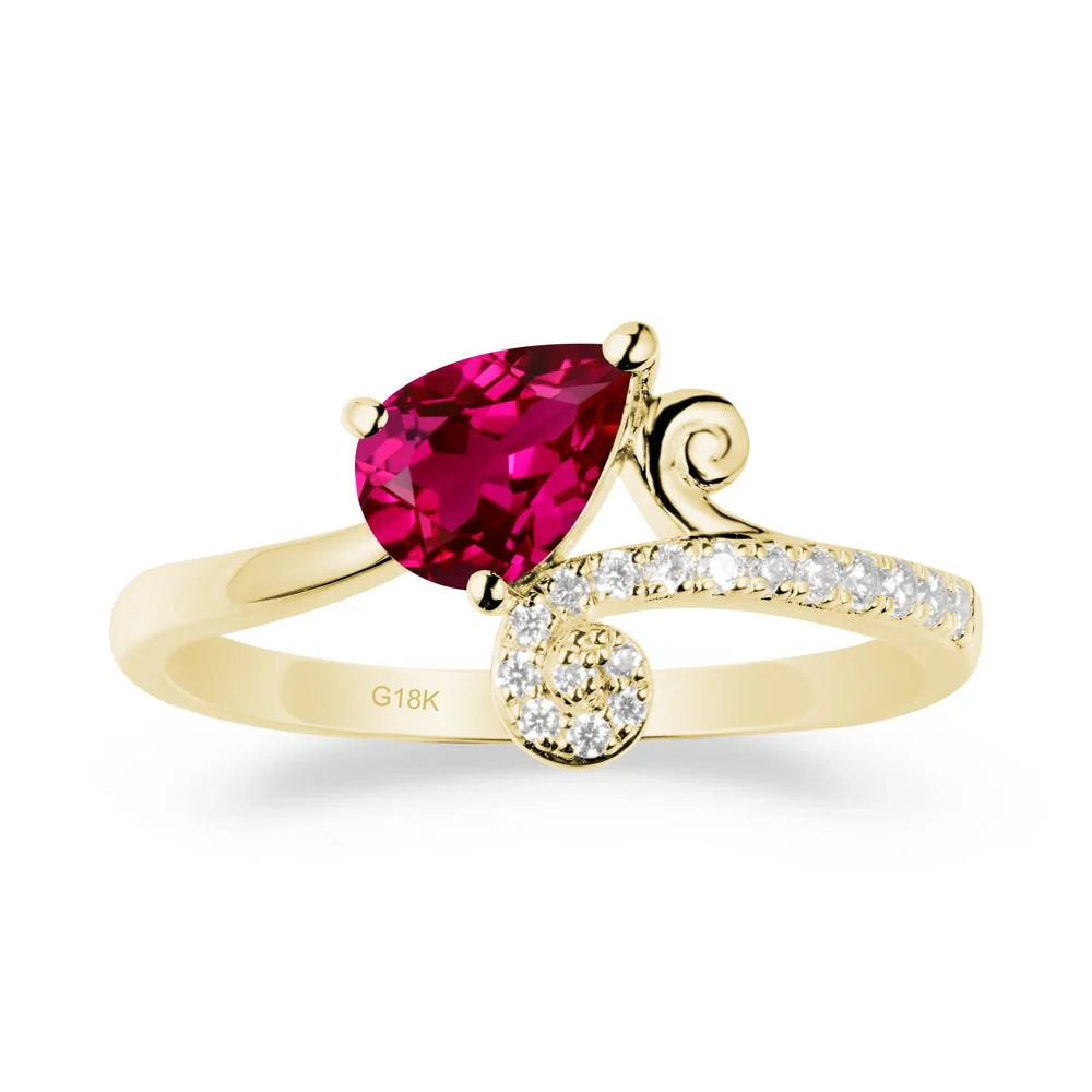 Vine Ruby Bypass Ring - Image 7