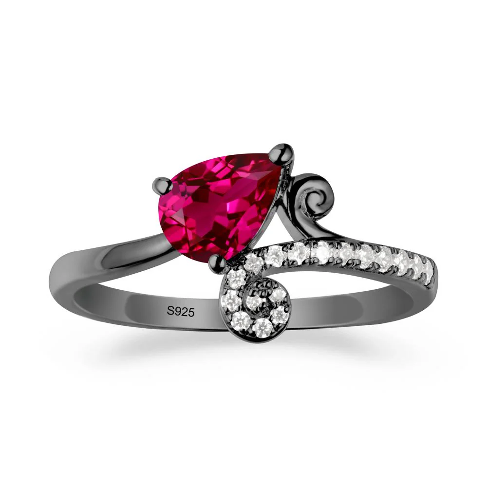 Vine Ruby Bypass Ring - Image 8