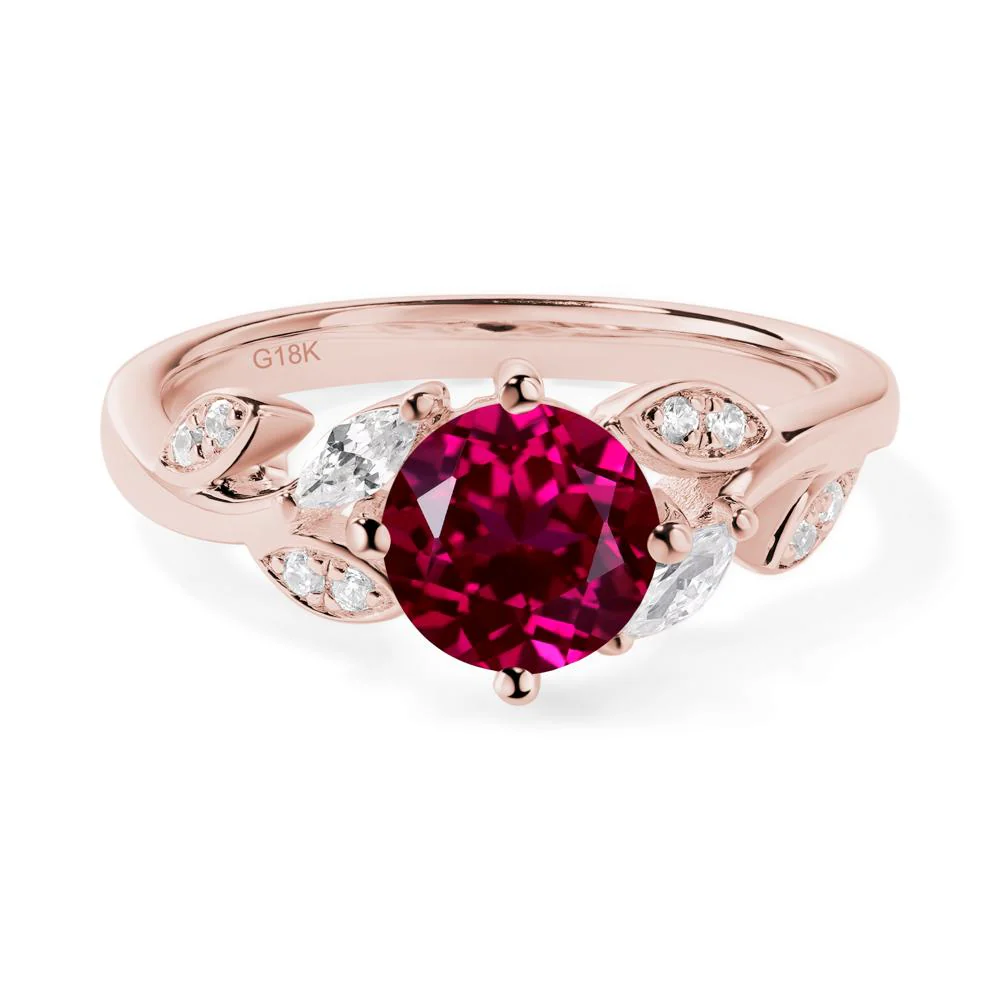 Vine Leaf Ruby Engagement Ring - Image 8