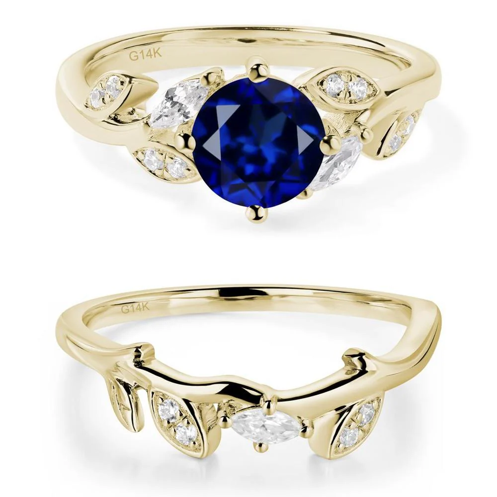 Vine Leaf Sapphire Engagement Ring - Image 15