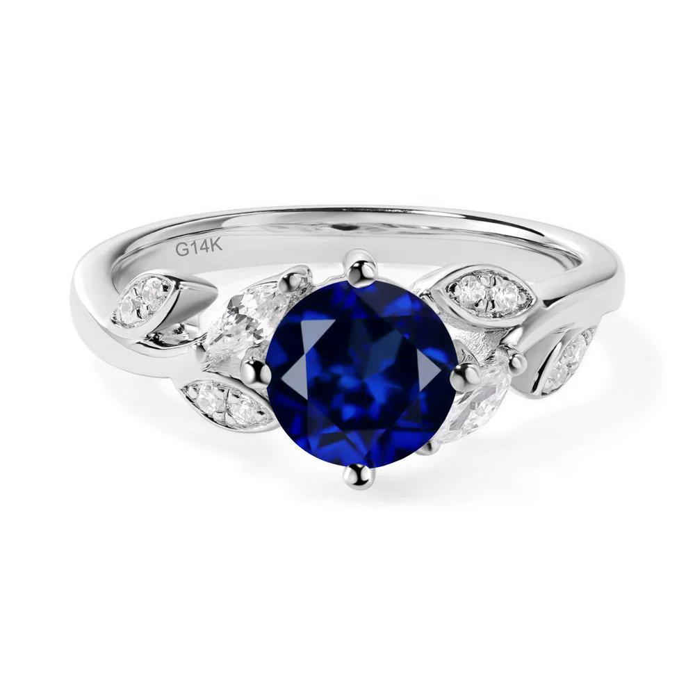 Vine Leaf Sapphire Engagement Ring - Image 3